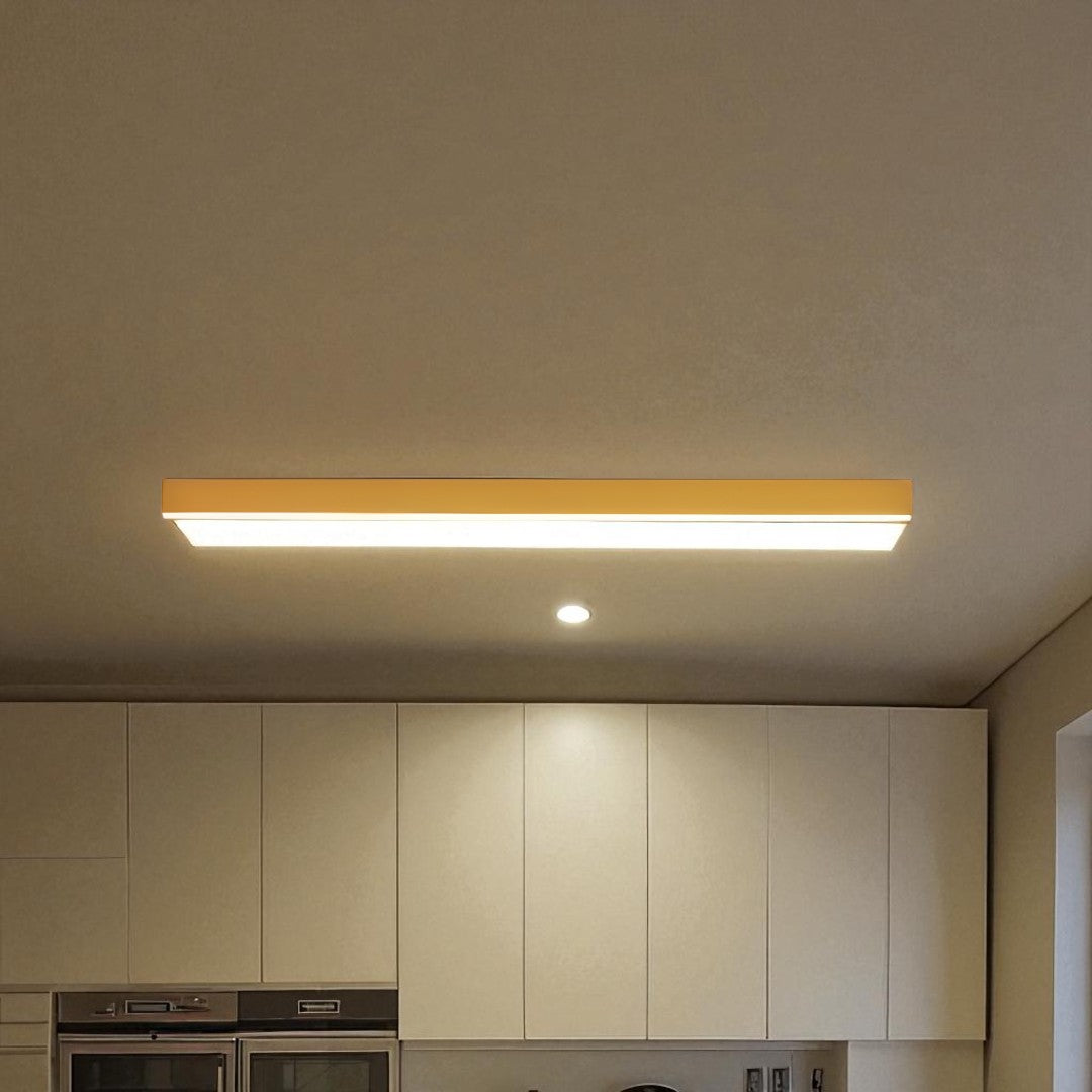 Lampa Sufitowa Skandynawska Minimalistyczna Podłużna – Ściemniana z Pilotem - 5