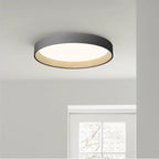 Lampa Sufitowa Skandynawska Okrągła z Drewnianym Wykończeniem i Kloszem Akrylowym - 4