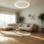 Lampa Sufitowa Skandynawska Okrągła z Wbudowanym LED i Możliwością Ściemniania - 12