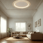 Lampa Sufitowa Skandynawska Okrągła z Wbudowanym LED i Możliwością Ściemniania - 9