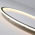 Lampa Sufitowa Skandynawska Okrągła z Wbudowanym LED i Ściemniaczem - 6