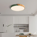 Lampa Sufitowa Skandynawska z Drewnianą Ramą i Zintegrowanym LED - 14