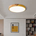 Lampa Sufitowa Skandynawska z Drewnianą Ramą i Zintegrowanym LED - 15