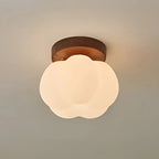 Lampa Sufitowa Skandynawska z Kloszem w Kształcie Kwiatu na Korytarz - 5
