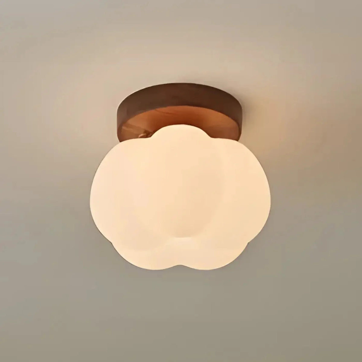 Lampa Sufitowa Skandynawska z Kloszem w Kształcie Kwiatu na Korytarz - 5