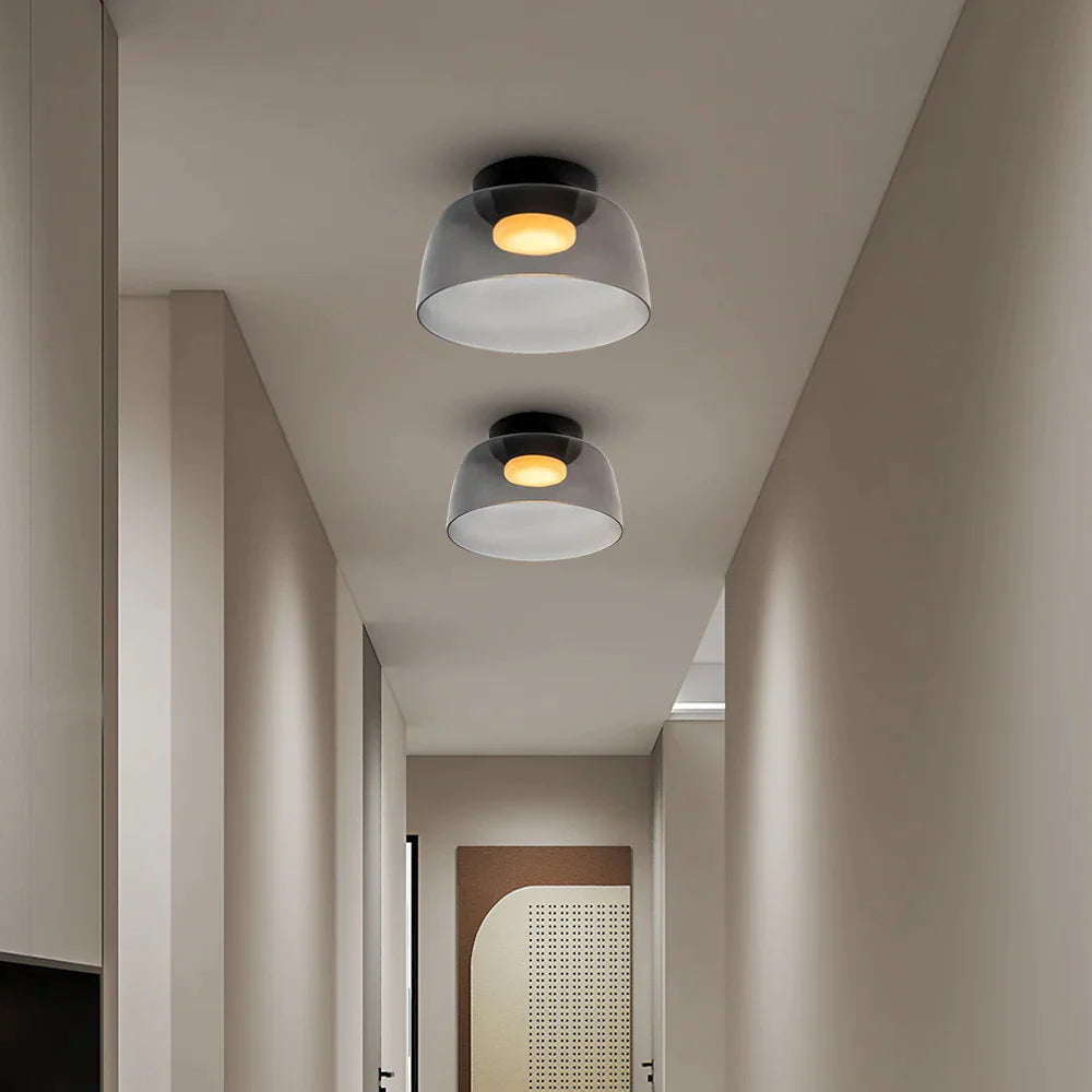 Lampa Sufitowa Skandynawska ze Szklanym Kloszem - 12