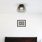 Lampa Sufitowa Skandynawska ze Szklanym Kloszem - Szary