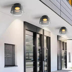 Lampa Sufitowa Skandynawska ze Szklanym Kloszem - 15