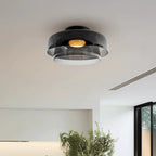 Lampa Sufitowa Skandynawska ze Szklanym Kloszem - Szary
