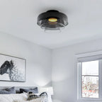 Lampa Sufitowa Skandynawska ze Szklanym Kloszem - Szary