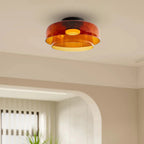 Lampa Sufitowa Skandynawska ze Szklanym Kloszem - Pomarańczowy