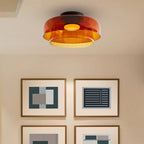 Lampa Sufitowa Skandynawska ze Szklanym Kloszem - Pomarańczowy