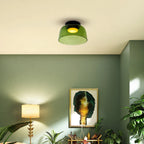 Lampa Sufitowa Skandynawska ze Szklanym Kloszem - Zielony