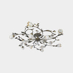 Lampa Sufitowa Vintage z Kwiatowym Motywem i Kloszami w Kształcie Tulipanów - 15