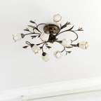 Lampa Sufitowa Vintage z Kwiatowym Motywem i Kloszami w Kształcie Tulipanów - 18