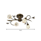 Lampa Sufitowa Vintage z Kwiatowym Motywem i Kloszami w Kształcie Tulipanów - 19