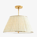 Lampa Sufitowa Vintage z Plisowanym Abażurem w Nadruk - 26