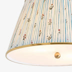 Lampa Sufitowa Vintage z Plisowanym Abażurem w Nadruk - 29