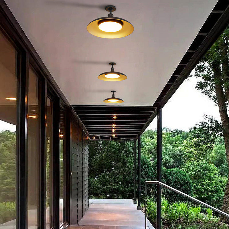 Lampa Sufitowa Zewnętrzna Skandynawska z Okrągłym Kloszem - 6