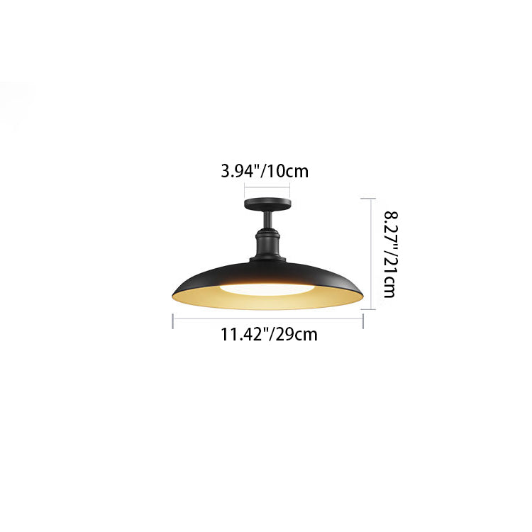 Lampa Sufitowa Zewnętrzna Skandynawska z Okrągłym Kloszem - 7