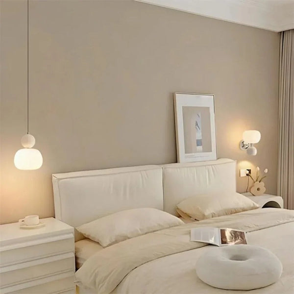 Lampa Wisząca Art Deco z Kulistym Detalem i Matowym Kloszem - 3