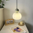 Lampa Wisząca Art Deco z Kulistym Detalem i Matowym Kloszem - 5