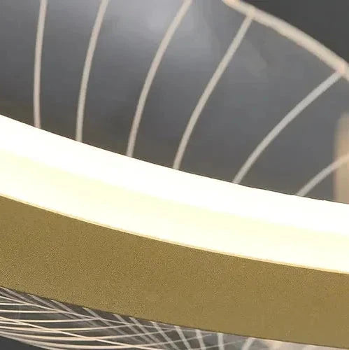 Lampa Wisząca Art Deco z Motywem Liści Miłorzębu i Regulowaną Wysokością - 13