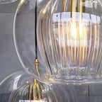 Lampa Wisząca Art Deco ze Szklanym Kloszem Kulowym i Regulowaną Wysokością - 6