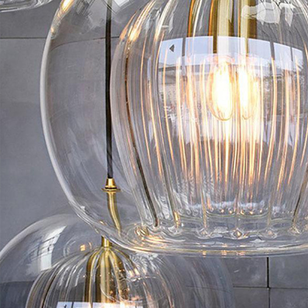 Lampa Wisząca Art Deco ze Szklanym Kloszem Kulowym i Regulowaną Wysokością - 6