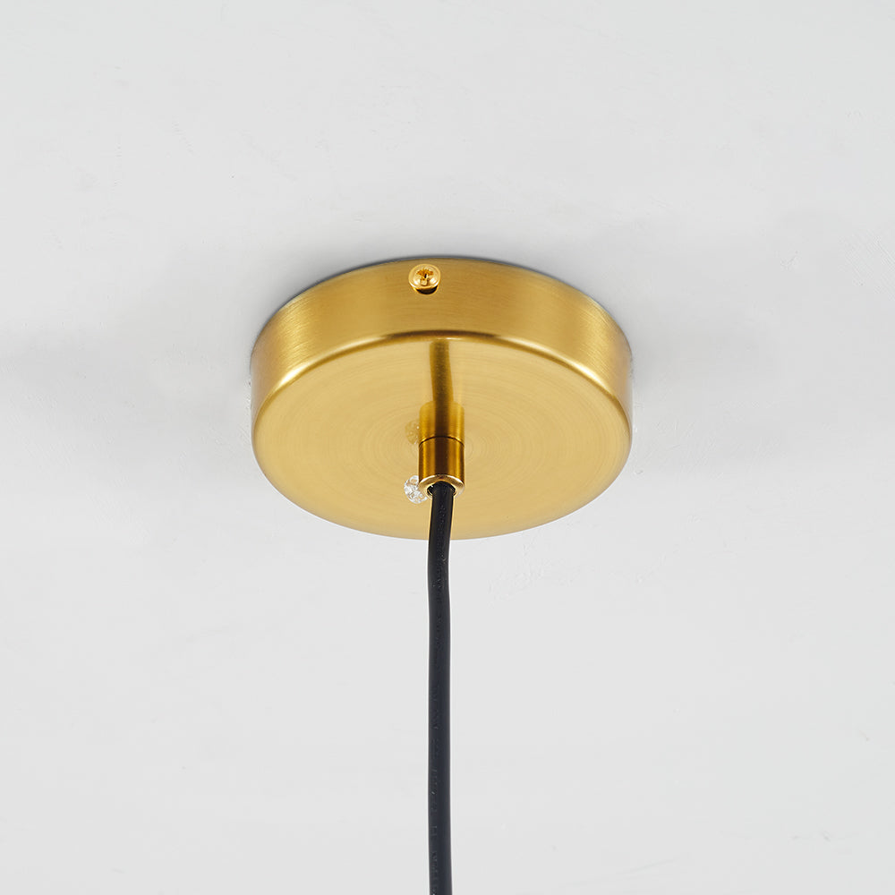 Lampa Wisząca Art Deco ze Szklanym Kloszem Kulowym i Regulowaną Wysokością - 9