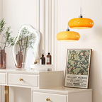 Lampa Wisząca Bauhaus ze Szklanym Kloszem Retro - 10