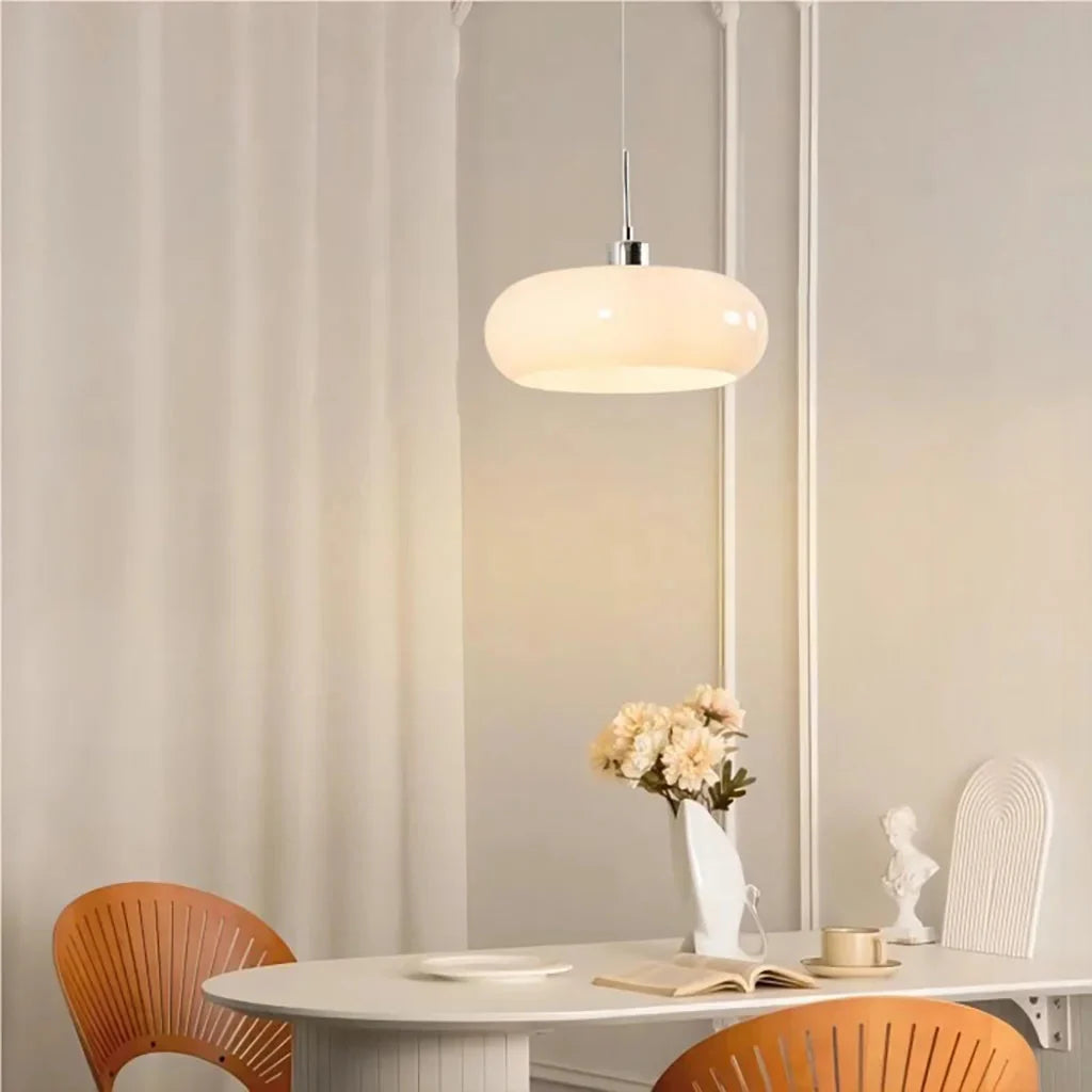 Lampa Wisząca Bauhaus ze Szklanym Kloszem Retro - 14