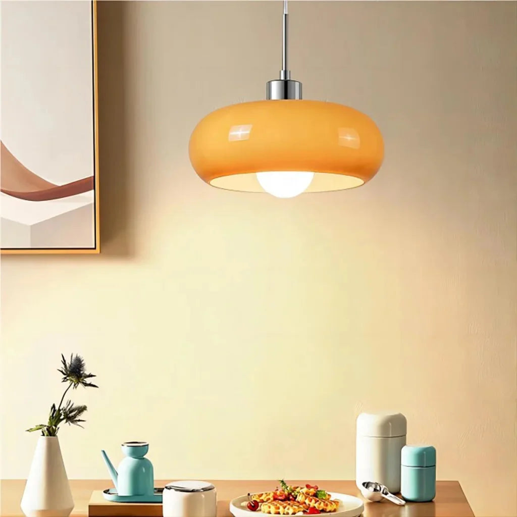Lampa Wisząca Bauhaus ze Szklanym Kloszem Retro - 23