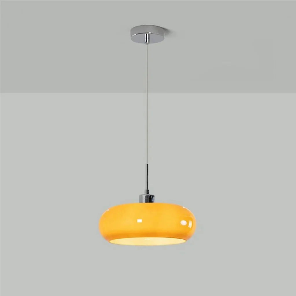 Lampa Wisząca Bauhaus ze Szklanym Kloszem Retro - 25
