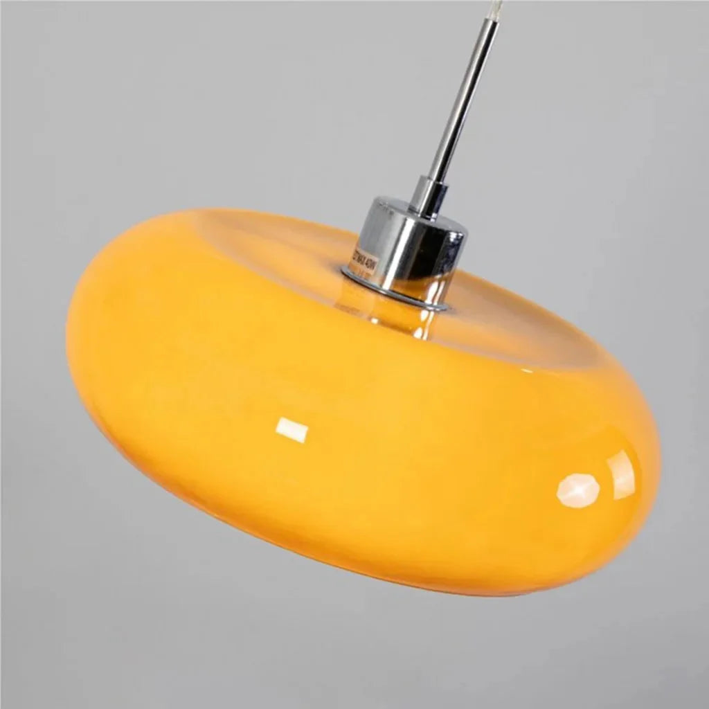 Lampa Wisząca Bauhaus ze Szklanym Kloszem Retro - 27