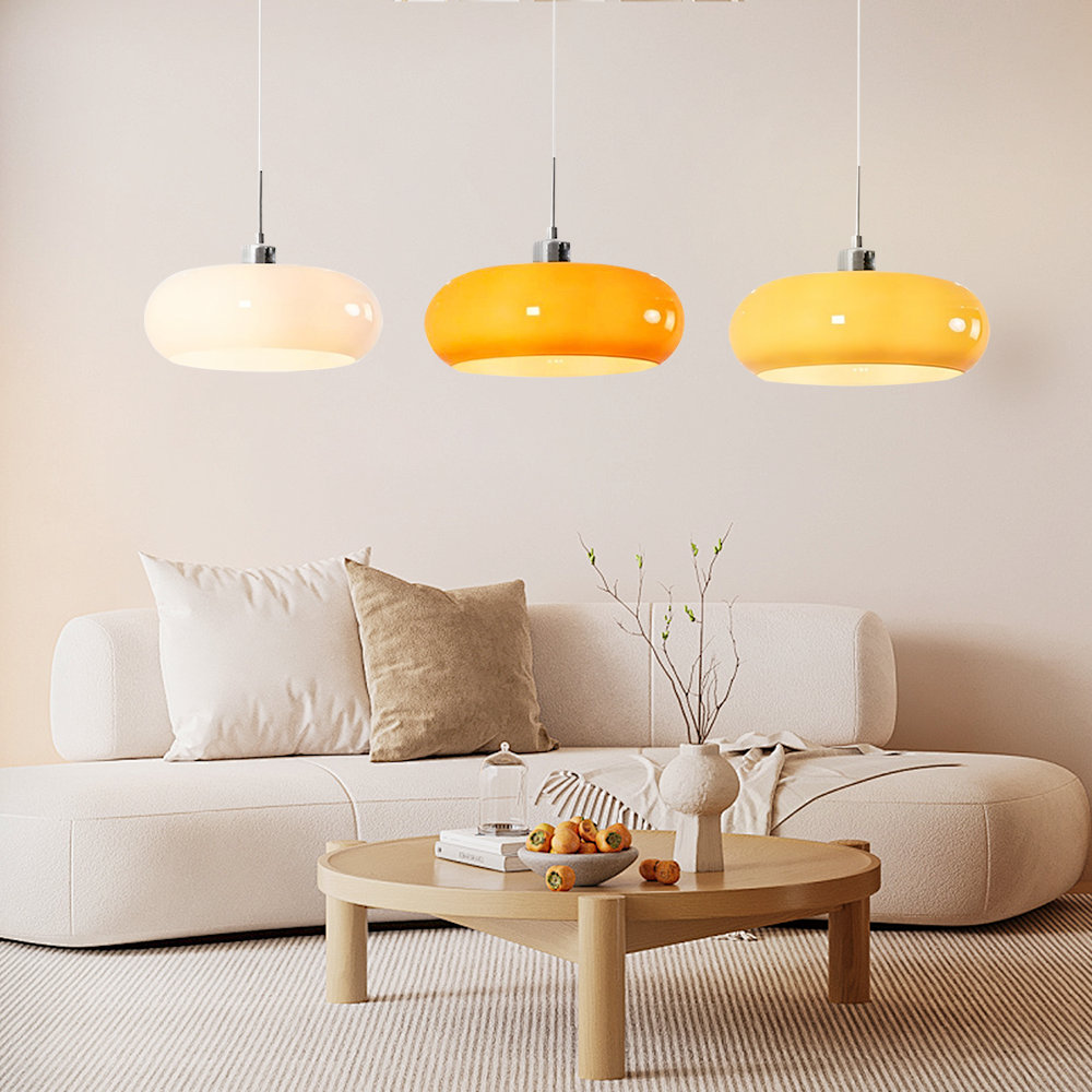 Lampa Wisząca Bauhaus ze Szklanym Kloszem Retro - 4