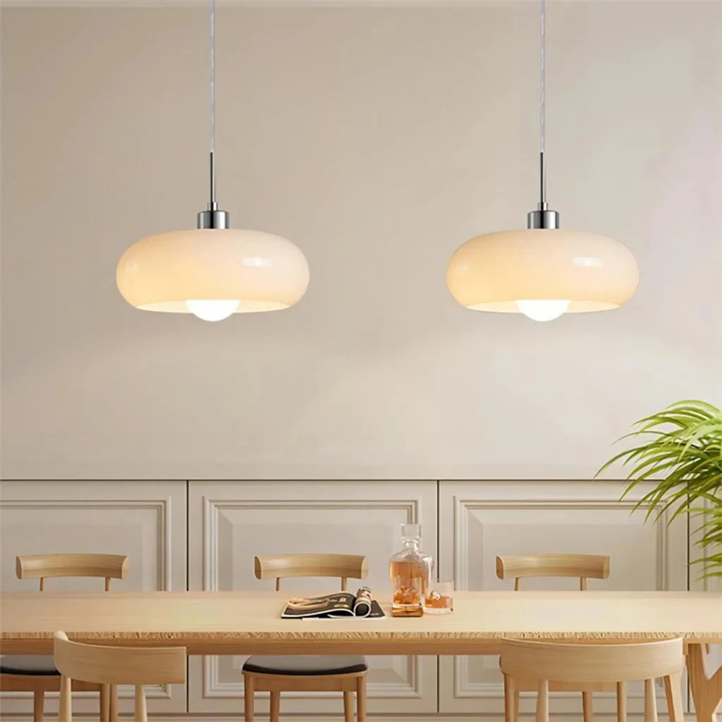 Lampa Wisząca Bauhaus ze Szklanym Kloszem Retro - 6