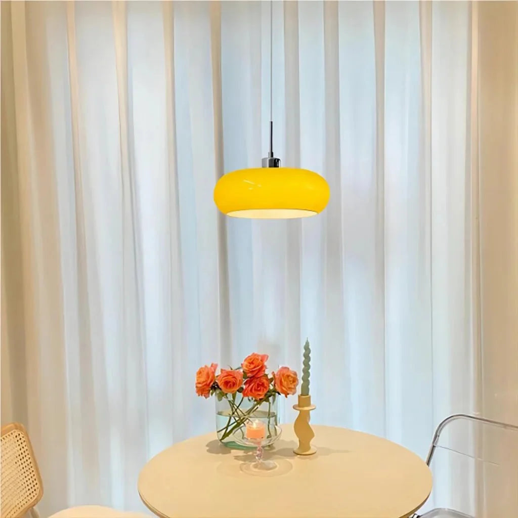 Lampa Wisząca Bauhaus ze Szklanym Kloszem Retro - 8