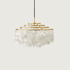 Lampa Wisząca Boho z Dyskami z Muszli na Metalowej Ramie - 20