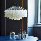 Lampa Wisząca Boho z Dyskami z Muszli na Metalowej Ramie - 5