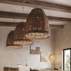 Lampa Wisząca Boho z Rattanowym Kloszem i Regulowaną Wysokością - 3