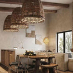 Lampa Wisząca Boho z Rattanowym Kloszem i Regulowaną Wysokością - 4