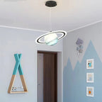 Lampa Wisząca do Pokoju Dziecięcego w Kształcie Planety z Figurką Astronauta - 10