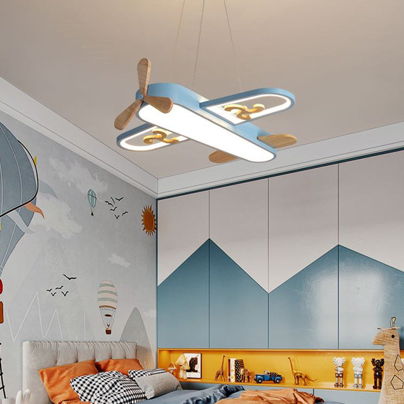 Lampa Wisząca do Pokoju Dziecięcego w Kształcie Samolotu z Pilotem - 3