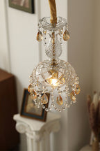 Lampa Wisząca Glamour z Kryształami i Szklanym Kloszem w Stylu Art Deco - 4