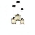 Lampa Wisząca Glamour z Kryształowym Kloszem i Regulowaną Wysokością - 2