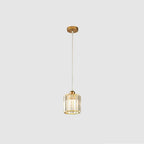 Lampa Wisząca Glamour z Kryształowymi Kloszami i Regulowaną Wysokością - Złoty