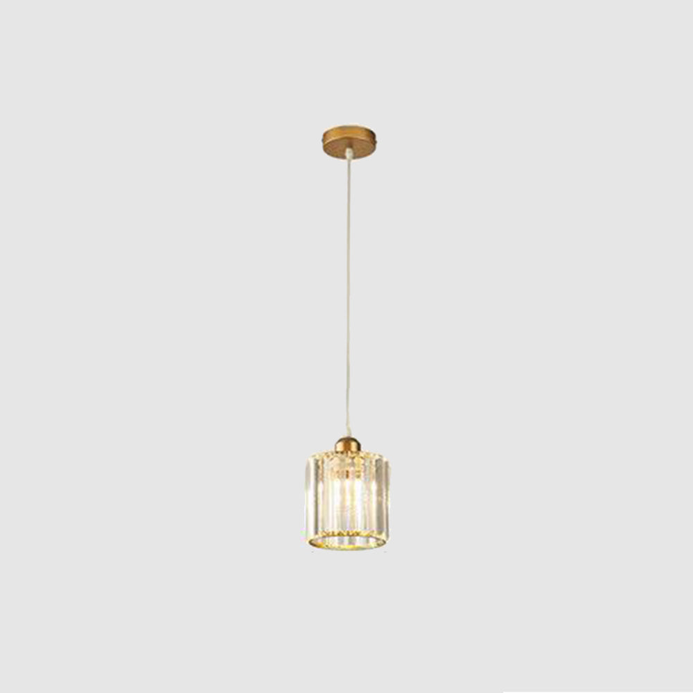 Lampa Wisząca Glamour z Kryształowymi Kloszami i Regulowaną Wysokością - Złoty