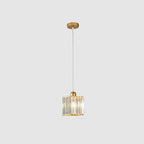 Lampa Wisząca Glamour z Kryształowymi Kloszami i Regulowaną Wysokością - Złoty
