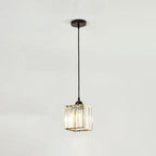 Lampa Wisząca Glamour z Kryształowymi Kloszami i Regulowaną Wysokością - Czarny